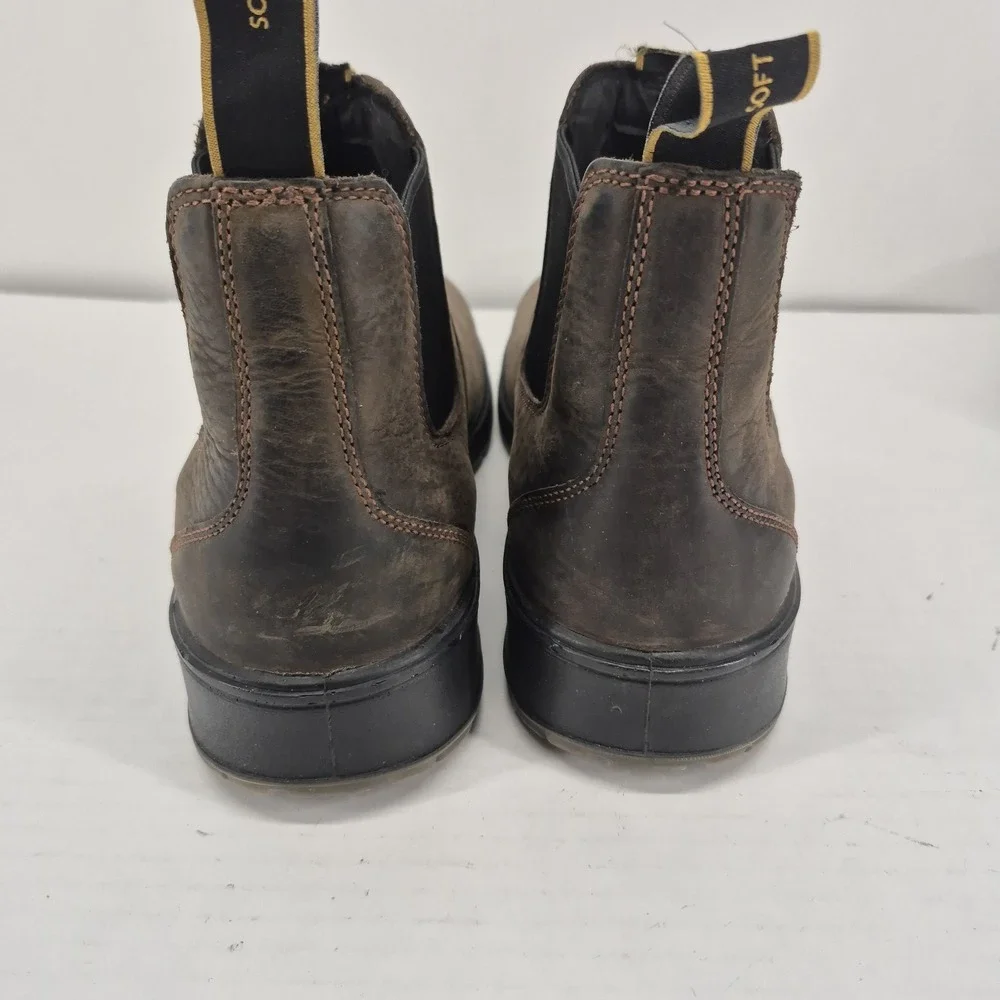 Timberland Pro Nashoba Men Soft Toe Pull On Work Boot Size 9 Brown